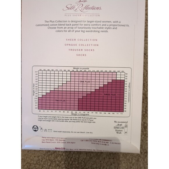 Hanes Plus Silk Reflections Silky Sheer Control Top, Size 3 Plus In Little Color - Picture 4 of 5